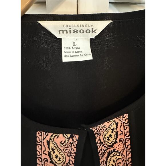 VTG Misook Lot of 3 Knit Green Blue Black Cardigan Jackets Career Travel Large - Picture 16 of 16